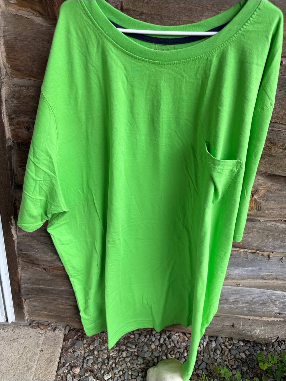 Men's Short Sleeve Pocket Tee - Lime Green